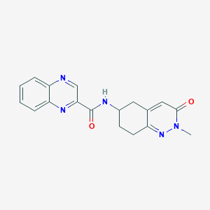molecular formula C18H17N5O2 B6429572 N-(2-methyl-3-oxo-2,3,5,6,7,8-hexahydrocinnolin-6-yl)quinoxaline-2-carboxamide CAS No. 2034320-06-2