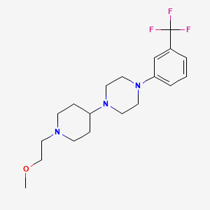 molecular formula C19H28F3N3O B6429610 1-[1-(2-methoxyethyl)piperidin-4-yl]-4-[3-(trifluoromethyl)phenyl]piperazine CAS No. 2034611-44-2