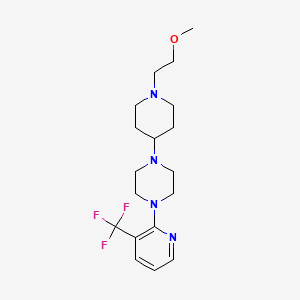 molecular formula C18H27F3N4O B6429615 1-[1-(2-methoxyethyl)piperidin-4-yl]-4-[3-(trifluoromethyl)pyridin-2-yl]piperazine CAS No. 2034494-25-0