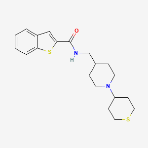 molecular formula C20H26N2OS2 B6429644 N-{[1-(thian-4-yl)piperidin-4-yl]methyl}-1-benzothiophene-2-carboxamide CAS No. 2034617-61-1