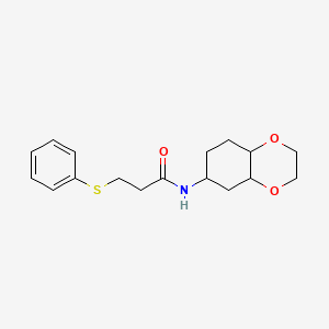 molecular formula C17H23NO3S B6429652 N-(octahydro-1,4-benzodioxin-6-yl)-3-(phenylsulfanyl)propanamide CAS No. 1902938-40-2