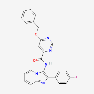 molecular formula C25H18FN5O2 B6429655 6-(benzyloxy)-N-[2-(4-fluorophenyl)imidazo[1,2-a]pyridin-3-yl]pyrimidine-4-carboxamide CAS No. 2034283-11-7