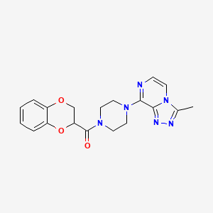 molecular formula C19H20N6O3 B6429665 1-(2,3-dihydro-1,4-benzodioxine-2-carbonyl)-4-{3-methyl-[1,2,4]triazolo[4,3-a]pyrazin-8-yl}piperazine CAS No. 2034348-56-4