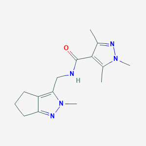 1,3,5-trimethyl-N-({2-methyl-2H,4H,5H,6H-cyclopenta[c]pyrazol-3-yl}methyl)-1H-pyrazole-4-carboxamide