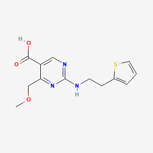molecular formula C13H15N3O3S B6429699 4-(methoxymethyl)-2-{[2-(thiophen-2-yl)ethyl]amino}pyrimidine-5-carboxylic acid CAS No. 1775315-92-8