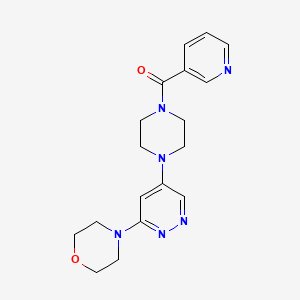 molecular formula C18H22N6O2 B6429718 4-{5-[4-(pyridine-3-carbonyl)piperazin-1-yl]pyridazin-3-yl}morpholine CAS No. 1798523-43-9