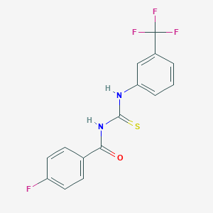 molecular formula C15H10F4N2OS B6429733 1-(4-fluorobenzoyl)-3-[3-(trifluoromethyl)phenyl]thiourea CAS No. 297140-47-7