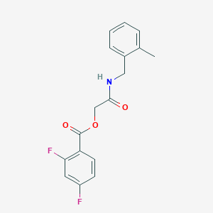molecular formula C17H15F2NO3 B6429765 {[(2-methylphenyl)methyl]carbamoyl}methyl 2,4-difluorobenzoate CAS No. 1794844-99-7