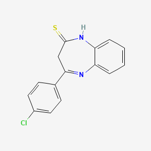 molecular formula C15H11ClN2S B6429777 4-(4-chlorophenyl)-2,3-dihydro-1H-1,5-benzodiazepine-2-thione CAS No. 41054-46-0