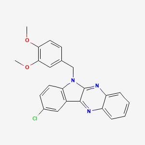 9-chloro-6-(3,4-dimethoxybenzyl)-6H-indolo[2,3-b]quinoxaline