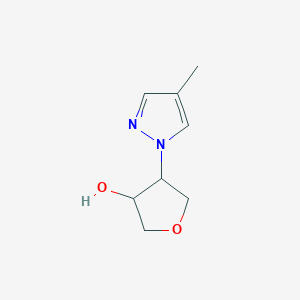 molecular formula C8H12N2O2 B6429825 4-(4-methyl-1H-pyrazol-1-yl)oxolan-3-ol CAS No. 1862429-31-9