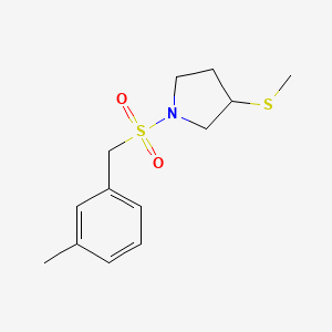 molecular formula C13H19NO2S2 B6429849 1-[(3-methylphenyl)methanesulfonyl]-3-(methylsulfanyl)pyrrolidine CAS No. 2097902-35-5