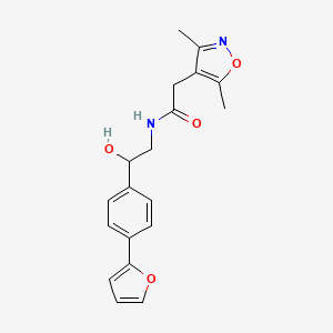 molecular formula C19H20N2O4 B6429863 2-(3,5-dimethyl-1,2-oxazol-4-yl)-N-{2-[4-(furan-2-yl)phenyl]-2-hydroxyethyl}acetamide CAS No. 2097912-37-1