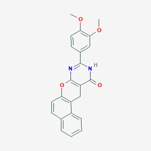 2-(3,4-dimethoxyphenyl)-4,5-dihydro-3H-12-oxa-1,3-diazatetraphen-4-one