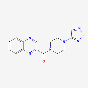 molecular formula C15H14N6OS B6429875 2-[4-(1,2,5-thiadiazol-3-yl)piperazine-1-carbonyl]quinoxaline CAS No. 2097868-46-5