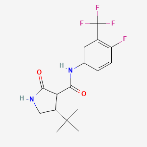 molecular formula C16H18F4N2O2 B6429890 4-tert-butyl-N-[4-fluoro-3-(trifluoromethyl)phenyl]-2-oxopyrrolidine-3-carboxamide CAS No. 2097902-63-9