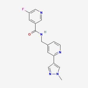 molecular formula C16H14FN5O B6429913 5-fluoro-N-{[2-(1-methyl-1H-pyrazol-4-yl)pyridin-4-yl]methyl}pyridine-3-carboxamide CAS No. 2034389-14-3