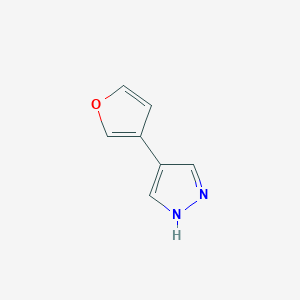 molecular formula C7H6N2O B6429924 4-(furan-3-yl)-1H-pyrazole CAS No. 1927879-27-3