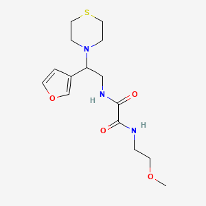 molecular formula C15H23N3O4S B6429955 N'-[2-(furan-3-yl)-2-(thiomorpholin-4-yl)ethyl]-N-(2-methoxyethyl)ethanediamide CAS No. 2034574-02-0