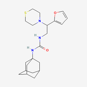 molecular formula C21H31N3O2S B6429984 1-(adamantan-1-yl)-3-[2-(furan-2-yl)-2-(thiomorpholin-4-yl)ethyl]urea CAS No. 2109097-98-3