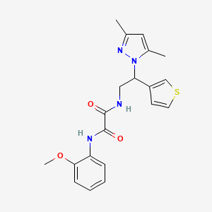 molecular formula C20H22N4O3S B6429997 N-[2-(3,5-dimethyl-1H-pyrazol-1-yl)-2-(thiophen-3-yl)ethyl]-N'-(2-methoxyphenyl)ethanediamide CAS No. 2097924-93-9