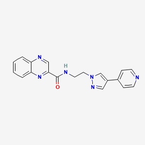 molecular formula C19H16N6O B6430011 N-{2-[4-(pyridin-4-yl)-1H-pyrazol-1-yl]ethyl}quinoxaline-2-carboxamide CAS No. 2034354-12-4