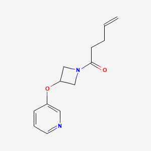 molecular formula C13H16N2O2 B6430066 1-[3-(pyridin-3-yloxy)azetidin-1-yl]pent-4-en-1-one CAS No. 1903766-25-5