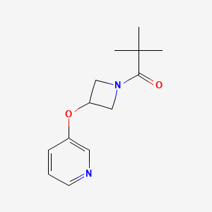 molecular formula C13H18N2O2 B6430068 2,2-dimethyl-1-[3-(pyridin-3-yloxy)azetidin-1-yl]propan-1-one CAS No. 1903368-75-1