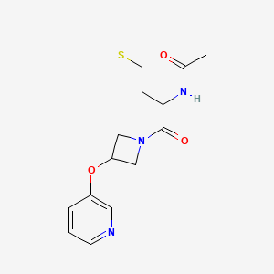N-[4-(methylsulfanyl)-1-oxo-1-[3-(pyridin-3-yloxy)azetidin-1-yl]butan-2-yl]acetamide