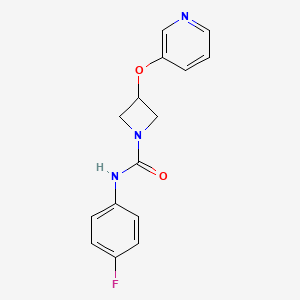 molecular formula C15H14FN3O2 B6430140 N-(4-fluorophenyl)-3-(pyridin-3-yloxy)azetidine-1-carboxamide CAS No. 1903199-71-2