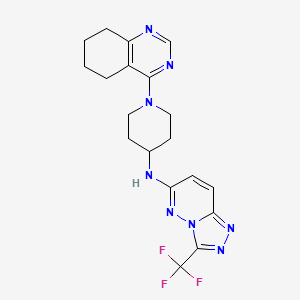 molecular formula C19H21F3N8 B6430188 1-(5,6,7,8-tetrahydroquinazolin-4-yl)-N-[3-(trifluoromethyl)-[1,2,4]triazolo[4,3-b]pyridazin-6-yl]piperidin-4-amine CAS No. 2097858-09-6