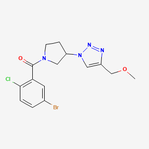 molecular formula C15H16BrClN4O2 B6430226 1-[1-(5-bromo-2-chlorobenzoyl)pyrrolidin-3-yl]-4-(methoxymethyl)-1H-1,2,3-triazole CAS No. 2097927-47-2