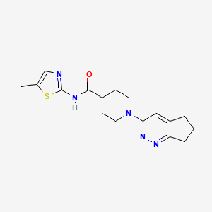 molecular formula C17H21N5OS B6430235 1-{5H,6H,7H-cyclopenta[c]pyridazin-3-yl}-N-(5-methyl-1,3-thiazol-2-yl)piperidine-4-carboxamide CAS No. 2097932-68-6