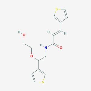 molecular formula C15H17NO3S2 B6430237 (2E)-N-[2-(2-hydroxyethoxy)-2-(thiophen-3-yl)ethyl]-3-(thiophen-3-yl)prop-2-enamide CAS No. 2097940-32-2