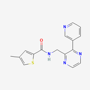 molecular formula C16H14N4OS B6430239 4-methyl-N-{[3-(pyridin-3-yl)pyrazin-2-yl]methyl}thiophene-2-carboxamide CAS No. 2034317-50-3