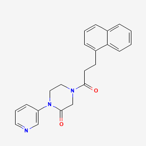 molecular formula C22H21N3O2 B6430252 4-[3-(naphthalen-1-yl)propanoyl]-1-(pyridin-3-yl)piperazin-2-one CAS No. 2097888-83-8