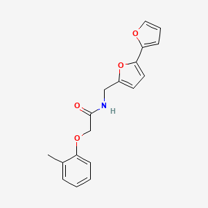 molecular formula C18H17NO4 B6430291 N-({[2,2'-bifuran]-5-yl}methyl)-2-(2-methylphenoxy)acetamide CAS No. 2097863-53-9