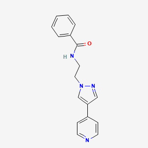 molecular formula C17H16N4O B6430300 N-{2-[4-(pyridin-4-yl)-1H-pyrazol-1-yl]ethyl}benzamide CAS No. 2034354-42-0