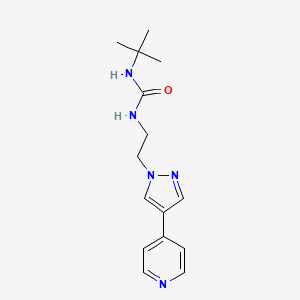 molecular formula C15H21N5O B6430305 3-tert-butyl-1-{2-[4-(pyridin-4-yl)-1H-pyrazol-1-yl]ethyl}urea CAS No. 2034354-62-4