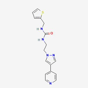 molecular formula C16H17N5OS B6430311 3-{2-[4-(pyridin-4-yl)-1H-pyrazol-1-yl]ethyl}-1-[(thiophen-2-yl)methyl]urea CAS No. 2034323-20-9