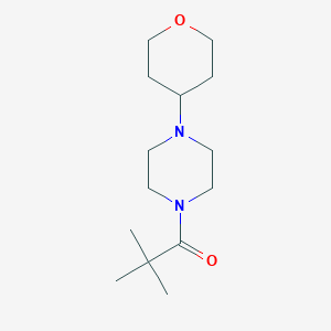 2,2-dimethyl-1-[4-(oxan-4-yl)piperazin-1-yl]propan-1-one