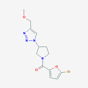 molecular formula C13H15BrN4O3 B6430342 1-[1-(5-bromofuran-2-carbonyl)pyrrolidin-3-yl]-4-(methoxymethyl)-1H-1,2,3-triazole CAS No. 2097897-74-8