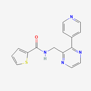 molecular formula C15H12N4OS B6430368 N-{[3-(pyridin-4-yl)pyrazin-2-yl]methyl}thiophene-2-carboxamide CAS No. 2034394-17-5