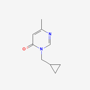 molecular formula C9H12N2O B6430415 3-(cyclopropylmethyl)-6-methyl-3,4-dihydropyrimidin-4-one CAS No. 1864067-41-3