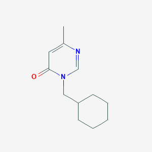 molecular formula C12H18N2O B6430418 3-(cyclohexylmethyl)-6-methyl-3,4-dihydropyrimidin-4-one CAS No. 2199589-26-7
