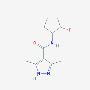 molecular formula C11H16FN3O B6430438 N-(2-fluorocyclopentyl)-3,5-dimethyl-1H-pyrazole-4-carboxamide CAS No. 2197310-34-0