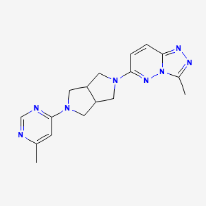 molecular formula C17H20N8 B6430461 4-methyl-6-(5-{3-methyl-[1,2,4]triazolo[4,3-b]pyridazin-6-yl}-octahydropyrrolo[3,4-c]pyrrol-2-yl)pyrimidine CAS No. 2201504-20-1