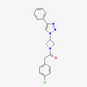 2-(4-chlorophenyl)-1-[3-(4-phenyl-1H-1,2,3-triazol-1-yl)azetidin-1-yl]ethan-1-one
