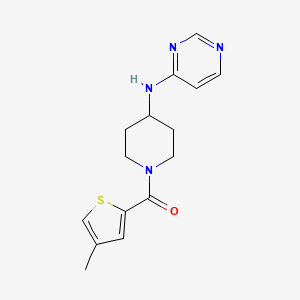 N-[1-(4-methylthiophene-2-carbonyl)piperidin-4-yl]pyrimidin-4-amine