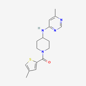 molecular formula C16H20N4OS B6430527 6-methyl-N-[1-(4-methylthiophene-2-carbonyl)piperidin-4-yl]pyrimidin-4-amine CAS No. 2202082-78-6